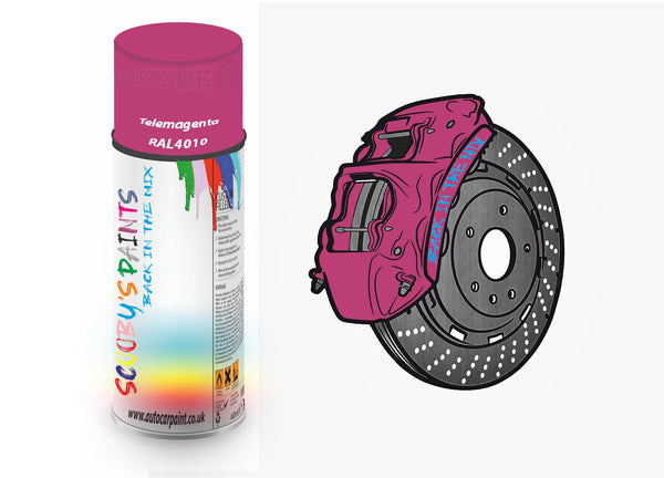 Brake Caliper Paint For Kia Telemagenta Aerosol Spray Paint RAL4010