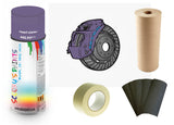 Brake Caliper Paint For Mercedes Pearl violet preparation Bare Metal Paint