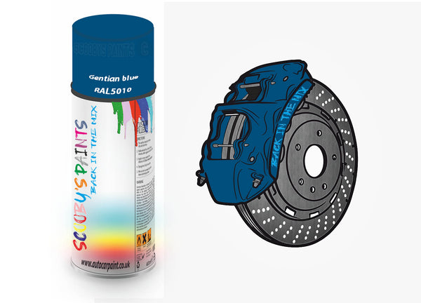 Brake Caliper Paint For Mitsubishi Gentian blue Aerosol Spray Paint RAL5010