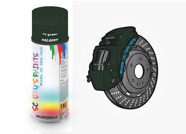 Brake Caliper Paint For Fiat Fir green Aerosol Spray Paint RAL6009