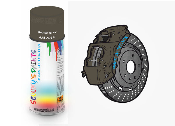 Brake Caliper Paint For Skoda Brown grey Aerosol Spray Paint RAL7013