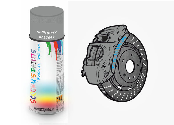 Brake Caliper Paint For Acura Traffic grey A Aerosol Spray Paint RAL7042