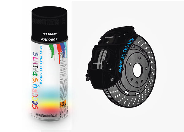 Brake Caliper Paint For Rover Jet black Aerosol Spray Paint RAL9005