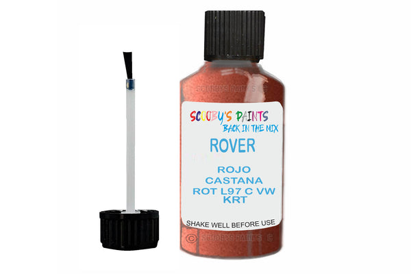 Mixed Paint For Rover 25/200 Series, Rojo Castana Rot L97 C Vw, Touch Up, Krt