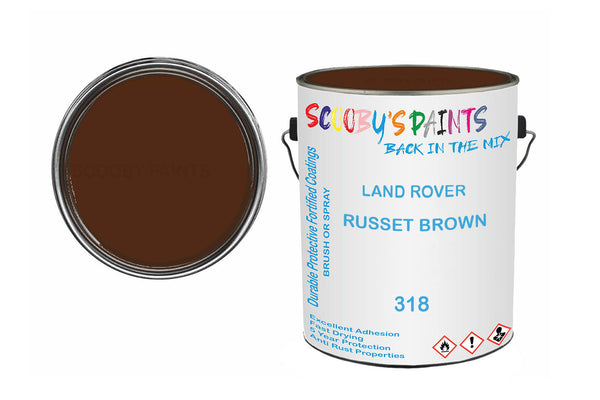 Mixed Paint For Land Rover Range Rover, Russet Brown, Code: 318, Brown