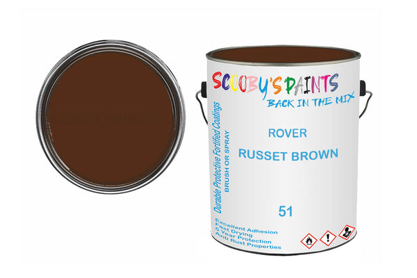 Mixed Paint For Morris Ital, Russet Brown, Code: 51, Brown-Beige-Gold