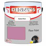 Denny's Floor Paint For Garages Colour- Radiant Rose - Oilproof Tyre-Tough Hardwearing