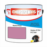 Denny's Plastic Paint For Windows Colour- Radiant Rose - Weatherproof Fade-Safe Upvc