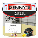 Denny's Floor Paint For Grip Coating Colour- Raw Beige - Anti-Slip Hardwearing Safe