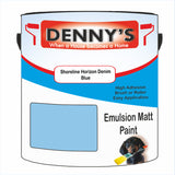 Denny's Emulsion Paint For Walls Colour- Shoreline Horizon Denim Blue - Matte Wipe-Clean Durable Coverage