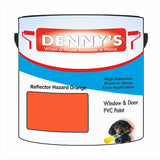 Denny's Plastic Paint For Windows Colour- Reflector Hazard Orange - Weatherproof Fade-Safe Upvc