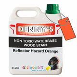 Denny's Stain Paint For Fences Colour- Reflector Hazard Orange - Weatherproof Uv-Safe Protect