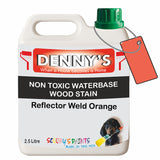 Denny's Stain Paint For Fences Colour- Reflector Weld Orange - Weatherproof Uv-Safe Protect