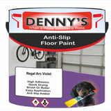 Denny's Floor Paint For Grip Coating Colour- Regal Arc Violet - Anti-Slip Hardwearing Safe