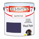 Denny's Wood Paint For Doors Colour- Regal Retro Purple - Scuffproof Weatherproof Smooth