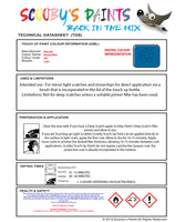 Instructions for use Renault Racing Blue Car Paint