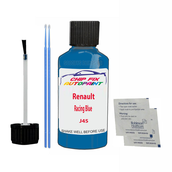 Renault Racing Blue Touch Up Paint Code J45 Scratch Repair Kit