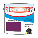 Denny's Plastic Paint For Windows Colour- Retro Amethyst Purple - Weatherproof Fade-Safe Upvc