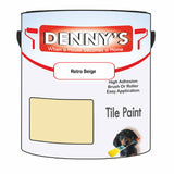 Denny's Tile Paint For Bathroom Tile Colour- Retro Beige - Moistureproof Easy-Clean Makeover