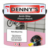 Denny's Floor Paint For Grip Coating Colour- Retro Blush Pink - Anti-Slip Hardwearing Safe