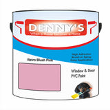 Denny's Plastic Paint For Windows Colour- Retro Blush Pink - Weatherproof Fade-Safe Upvc