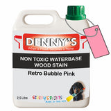 Denny's Stain Paint For Fences Colour- Retro Bubble Pink - Weatherproof Uv-Safe Protect