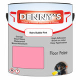 Denny's Floor Paint For Sheds Colour- Retro Bubble Pink - Durable Anti-Slip Weatherproof
