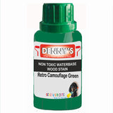 Denny's Stain Paint For Fences Colour- Retro Camouflage Green - Weatherproof Uv-Safe Protect
