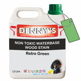 Denny's Stain Paint For Fences Colour- Retro Green - Weatherproof Uv-Safe Protect