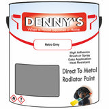 Denny's High Temp Paint For Grilles Colour- Retro Grey - Heatproof Rustguard Durable