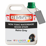 Denny's Stain Paint For Fences Colour- Retro Grey - Weatherproof Uv-Safe Protect