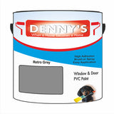 Denny's Plastic Paint For Pipes Colour- Retro Grey - Chemical-Safe Impactproof Durable
