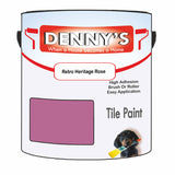 Denny's Tile Paint For Commercial Areas Colour- Retro Heritage Rose - High-Traffic Durable Easy-Clean