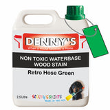 Denny's Stain Paint For Fences Colour- Retro Hose Green - Weatherproof Uv-Safe Protect