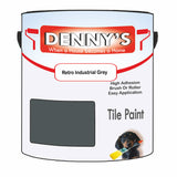 Denny's Tile Paint For Kitchen Tile Colour- Retro Industrial Grey - Wipe-Clean Grease-Resistant Refresh