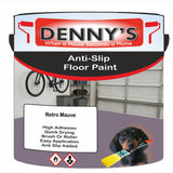 Denny's Floor Paint For Grip Coating Colour- Retro Mauve - Anti-Slip Hardwearing Safe
