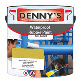 Denny's Waterpoof Paint For Pools Colour- Retro Mustard - Water-Seal Chlorine-Tough Anti-Slip