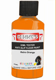 Denny's Floor Paint For Grip Coating Colour- Retro Orange - Anti-Slip Hardwearing Safe