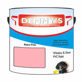 Denny's Plastic Paint For Pvc Colour- Retro Pink - Adhesion Tough Colour-Hold