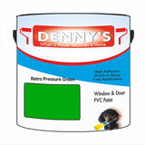 Denny's Plastic Paint For Windows Colour- Retro Pressure Green - Weatherproof Fade-Safe Upvc