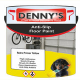Denny's Floor Paint For Grip Coating Colour- Retro Primer Yellow - Anti-Slip Hardwearing Safe