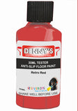 Denny's Floor Paint For Grip Coating Colour- Retro Red - Anti-Slip Hardwearing Safe