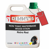 Denny's Stain Paint For Decking Colour- Retro Red - Anti-Slip Weatherproof Nourish