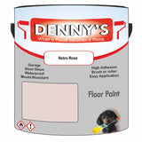 Denny's Floor Paint For Garages Colour- Retro Rose - Oilproof Tyre-Tough Hardwearing