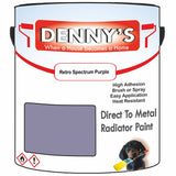 Denny's High Temp Paint For Stoves Colour- Retro Spectrum Purple - Heatproof Soot-Resistant Durable