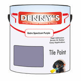 Denny's Tile Paint For Commercial Areas Colour- Retro Spectrum Purple - High-Traffic Durable Easy-Clean