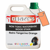 Denny's Stain Paint For Decking Colour- Retro Tangerine Orange - Anti-Slip Weatherproof Nourish