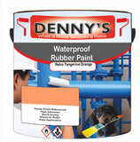 Denny's Waterpoof Paint For Ponds Colour- Retro Tangerine Orange - Waterproof Fish-Safe Leakstop