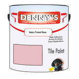 Denny's Tile Paint For Bathroom Tile Colour- Retro Tinted Rose - Moistureproof Easy-Clean Makeover