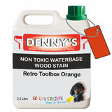 Denny's Stain Paint For Decking Colour- Retro Toolbox Orange - Anti-Slip Weatherproof Nourish